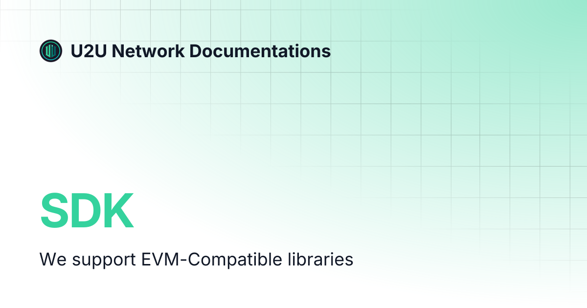 SDK | U2U Network Documentations